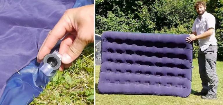 air mattress inflated more on one side